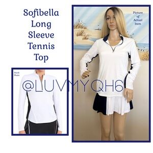 Sofibella Long Sleeve Tennis Top